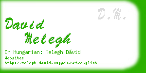 david melegh business card